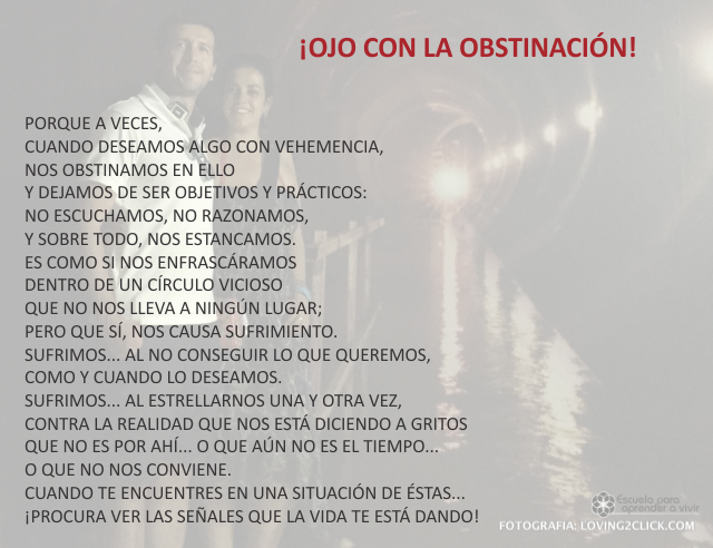 ¡Ojo!, con la obstinación Diciembre 11 de 2009